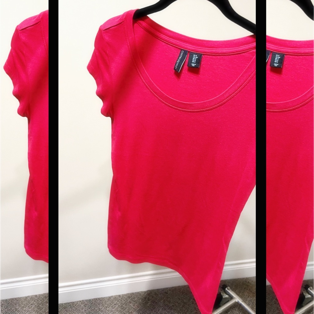 Cynthia Rowley Fuchsia Short Sleeve Tee